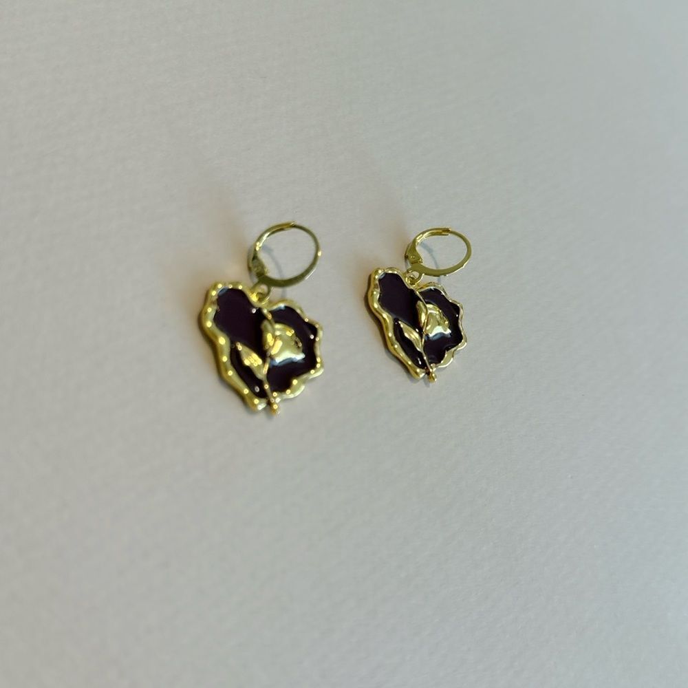 Heart earrings M957 - Picture 3 of 4